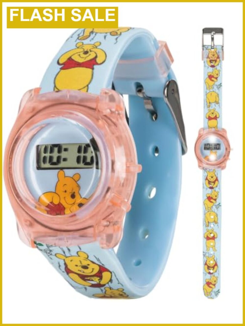 Winnie the Pooh Kids LCD Digital Watch Water Resistant Silicone Strap